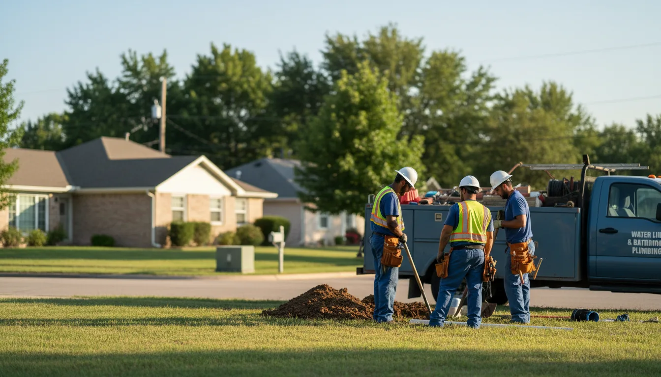 Residential water line and bathroom plumbing service in Vernon, MI